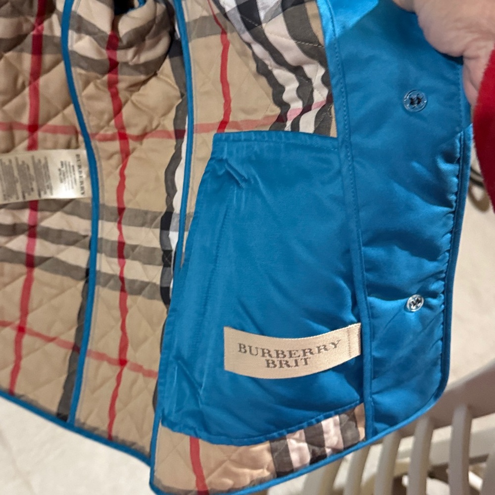 Burberry Blue Quilted Jacket - Picture 6 of 7